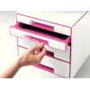 Leitz WOW Cube stalčius 4 stalčiai, plastikinis, rožinė/balta