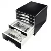 Leitz Desk Cube 5 stalčių, 5 stalčiai, Plastikas, Juoda, 1 vnt., 270 mm, 287 mm