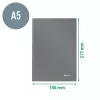 Leitz Solid kietas užrašų knygelė A5 liniuota 90 g 80 lapų, vienspalvė, juoda