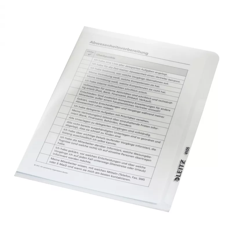 Aplankalas Leitz 41050000 PVC Skaidrus A5