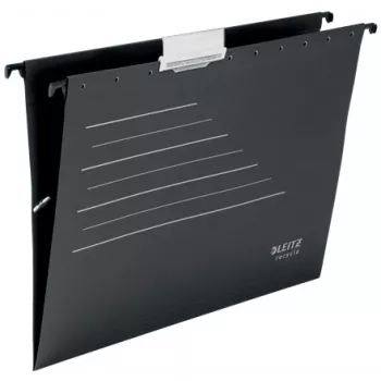 Leitz Alpha® Recycle kabantis segtuvas, A4, juodas, kartonas, 80 g/m², 150 lapų, 348 mm