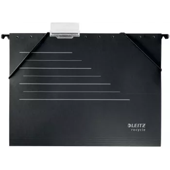Leitz Alpha® Recycle kabantis segtuvas, A4, juodas, kartonas, 80 g/m², 150 lapų, 348 mm