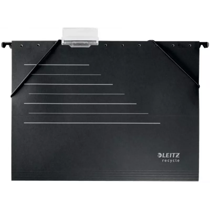 Leitz Alpha® Recycle kabantis segtuvas, A4, juodas, kartonas, 80 g/m², 150 lapų, 348 mm