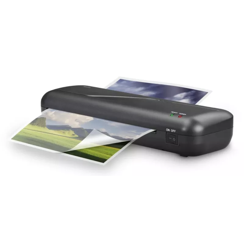 Karšto laminavimo aparatas HAMA 00050573, maks. plotis 230 mm, įšilimas 3 min, juodas