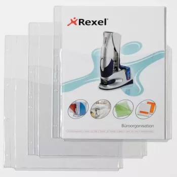 Rexel talpios kišenės su priekine kišene, 210 x 297 mm (A4), skaidrios, PVC, 0,18 mm
