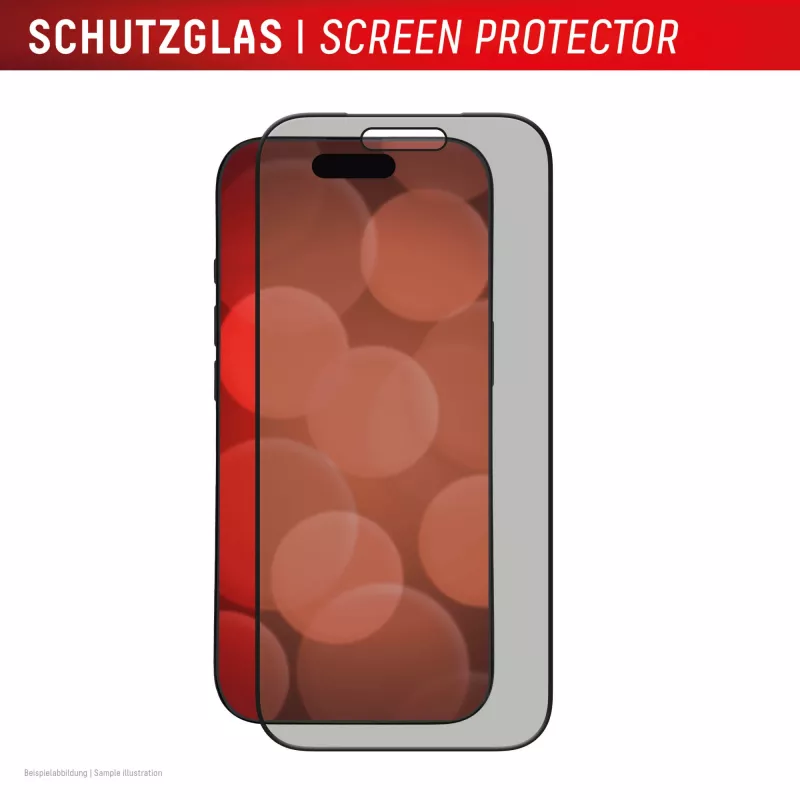 Displex privatumo apsauginis stiklas (10H) Apple iPhone 17 — grūdintas stiklas su privatumo filtru, atsparus įbrėžimams ir smūgiams