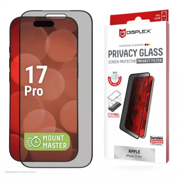 Displex privatumo apsauginis stiklas (10H) Apple iPhone 17 Pro, privatumo filtras