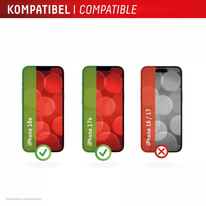 Grūdinto stiklo apsauginis stikliukas e.v.i. Displex Premium (Full Cover, 10H), skirtas Apple iPhone 16e/17e