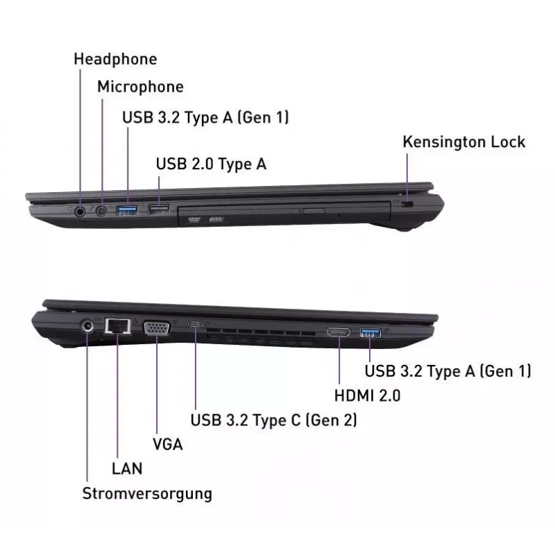 Nešiojamas kompiuteris TERRA Mobile 1516R, Intel Core i3-1315U, 15.6 inch Full HD, 8 GB RAM, 500 GB SSD, Windows 11 Home, juodas
