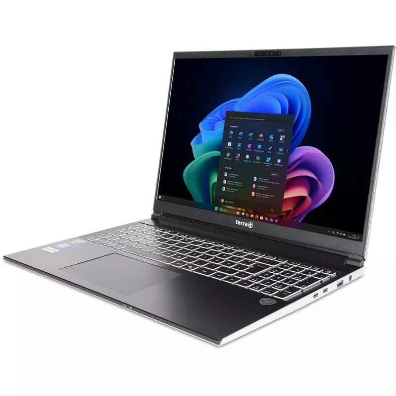Nešiojamas kompiuteris TERRA MOBILE GAMER ELITE 3A Copilot+ PC AMD Ryzen™ AI 7 350 40,6 cm (16 colių) WQXGA 32 GB DDR5-SDRAM 1 TB SSD NVIDIA GeForce RTX 5060 Wi-Fi 6E (802.11ax) Windows 11 Home German Silver