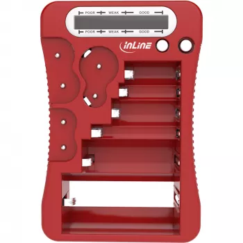 InLine 01285R Baterijų testeris su LCD ekranu