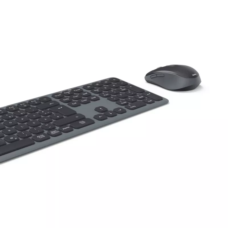 Hama WKM-550 belaidis klaviatūros ir pelės rinkinys, RF Wireless + Bluetooth, QWERTZ vokiškas išdėstymas, juoda