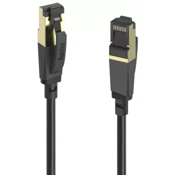 Hama 00202002 tinklo kabelis juodas 3 m Cat8 S/FTP (S-STP)