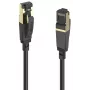 Hama 00202002 tinklo kabelis juodas 3 m Cat8 S/FTP (S-STP)