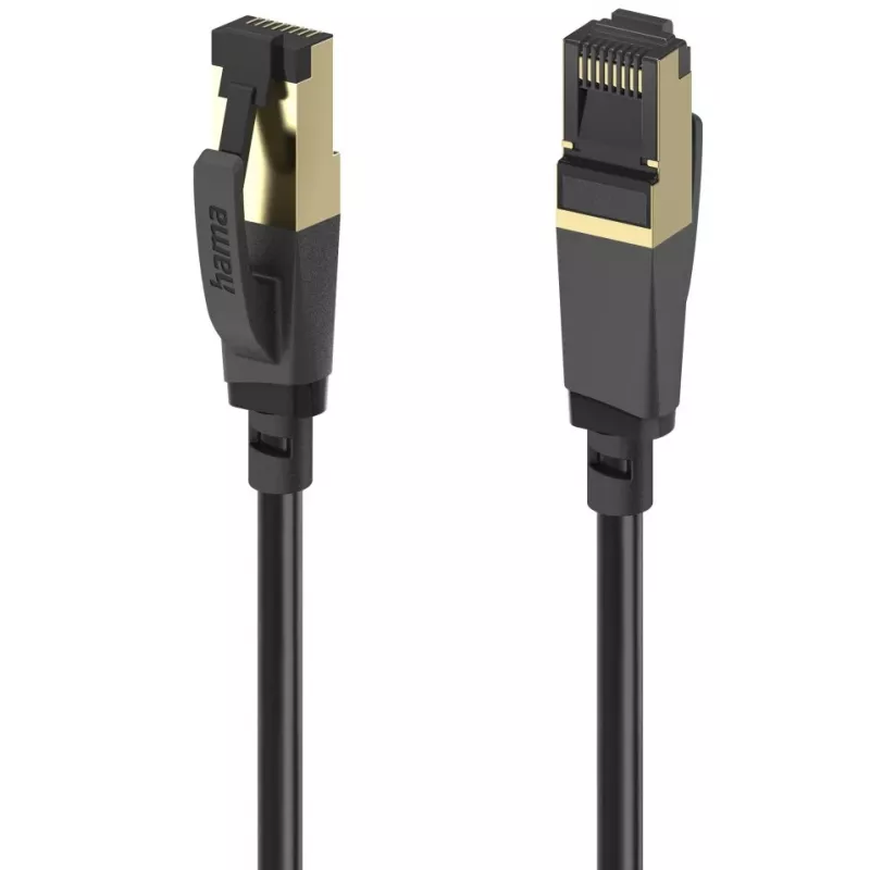 Hama 00202002 tinklo kabelis juodas 3 m Cat8 S/FTP (S-STP)