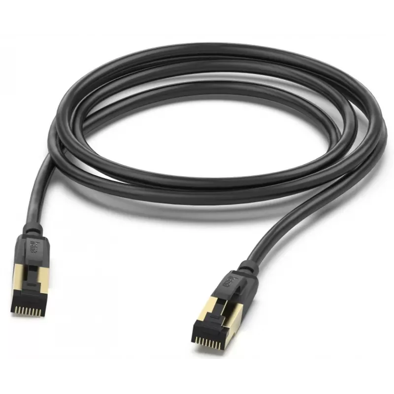 Hama 00202002 tinklo kabelis juodas 3 m Cat8 S/FTP (S-STP)