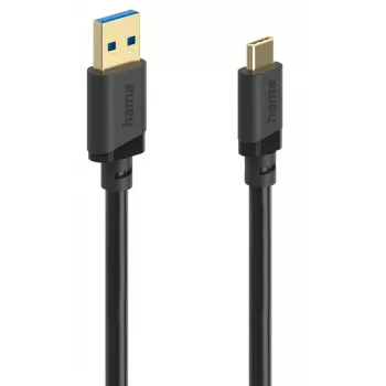 Hama 00202006 USB laidas USB 3.2 Gen 1 (3.1 Gen 1) 1,5 m USB A USB C 5 Gbit/s Juodas