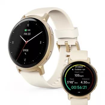 Hama Arion 3.35 cm (1.32 colio) AMOLED 43 mm Skaitmeninis 466 x 466 pikseliai Lietimui Jautrus Ekranas Auksinis GPS (palydovas)