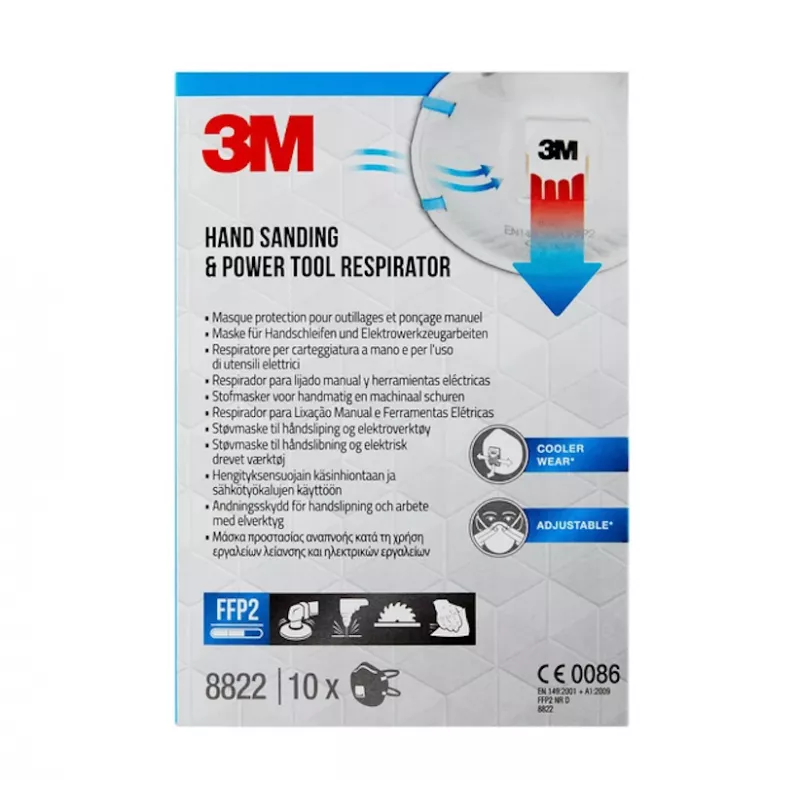 3M 8822 FFP2 kaukių rinkinys 10 vnt. puodelio formos