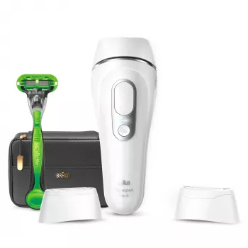 Braun Silk·expert Pro 5 PL5145 IPL plaukų šalinimo prietaisas, sidabrinis, baltas