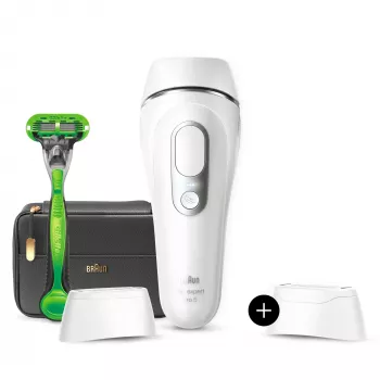 Braun Silk·expert Pro 5 PL5145 IPL plaukų šalinimo prietaisas, sidabrinis, baltas