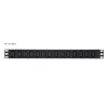 ATEN Basic Metered 1U PDU su apsauga nuo viršįtampių, pagrindinis, matuojantis, 1U, juoda, LCD, 18 AC lizdų, C13 jungtis