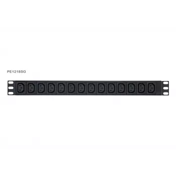 ATEN Basic Metered 1U PDU su apsauga nuo viršįtampių, pagrindinis, matuojantis, 1U, juoda, LCD, 18 AC lizdų, C13 jungtis