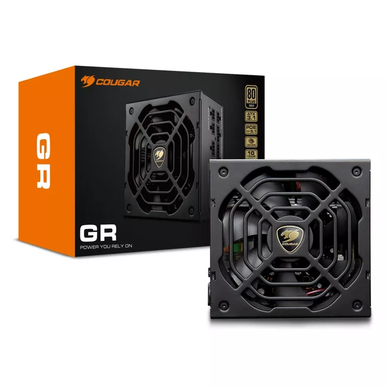 Maitinimo šaltinis COUGAR GR 1000W ATX3.1 PCIE 5.1 80 PLUS Gold, 1000 W, 20+4 pin ATX, 120 mm ventiliatorius