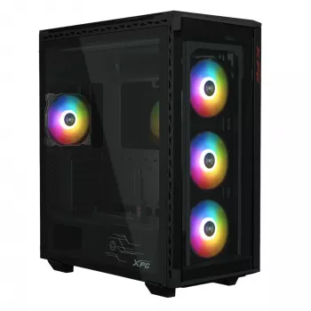XPG BATTLECRUISER II ST Mid-Tower Black, Midi bokštas, PC, Juodas, ATX, EATX, micro ATX, Mini-ITX, Nerūdijantis plienas, Žaidimams
