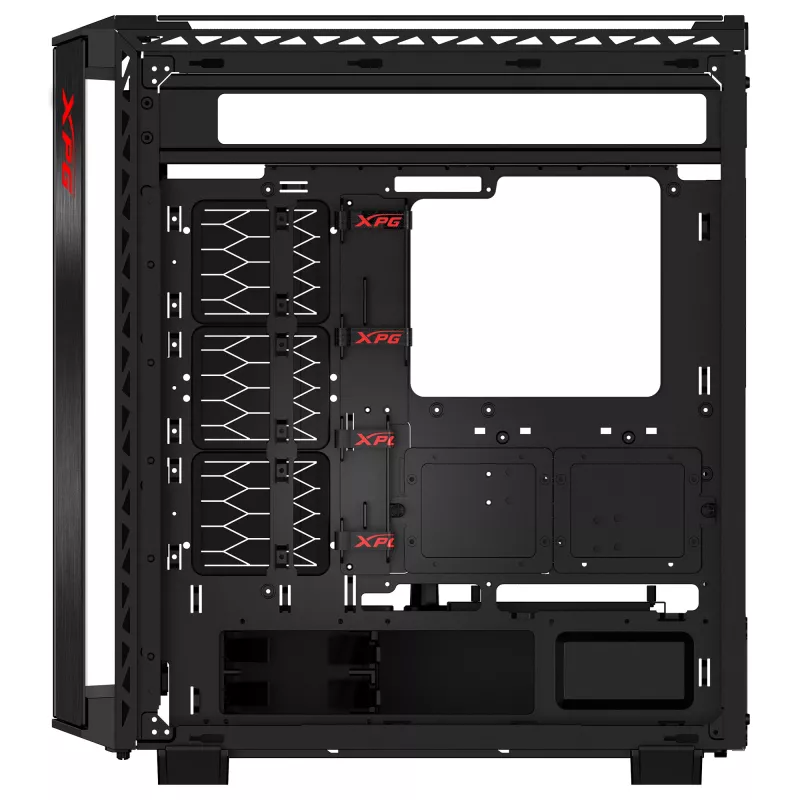 XPG BATTLECRUISER II ST Mid-Tower Black, Midi bokštas, PC, Juodas, ATX, EATX, micro ATX, Mini-ITX, Nerūdijantis plienas, Žaidimams