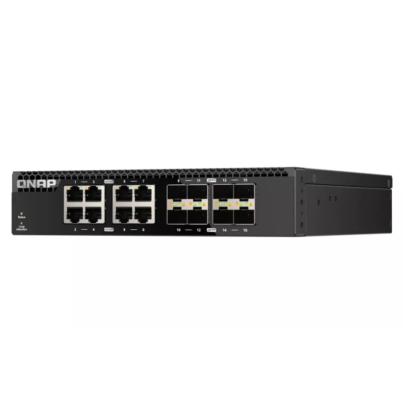 QNAP QSW-3216R-8S8T tinklo jungiklis, nevaldomas L2, 10G Ethernet (100/1000/10000), juodas