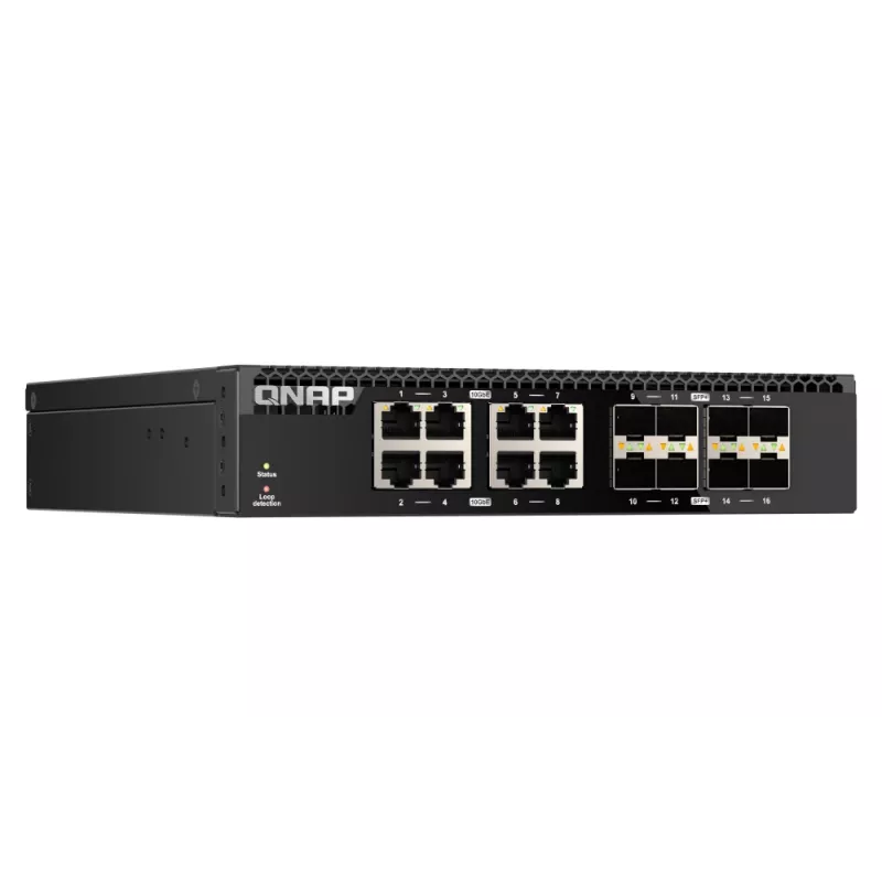 QNAP QSW-3216R-8S8T tinklo jungiklis, nevaldomas L2, 10G Ethernet (100/1000/10000), juodas
