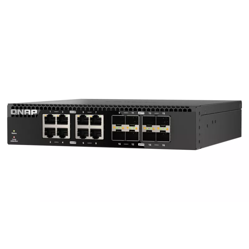 QNAP QSW-3216R-8S8T tinklo jungiklis, nevaldomas L2, 10G Ethernet (100/1000/10000), juodas