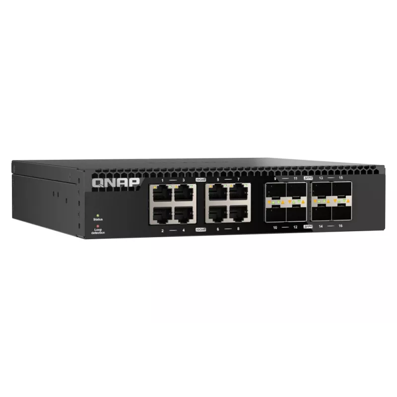 QNAP QSW-3216R-8S8T tinklo jungiklis, nevaldomas L2, 10G Ethernet (100/1000/10000), juodas