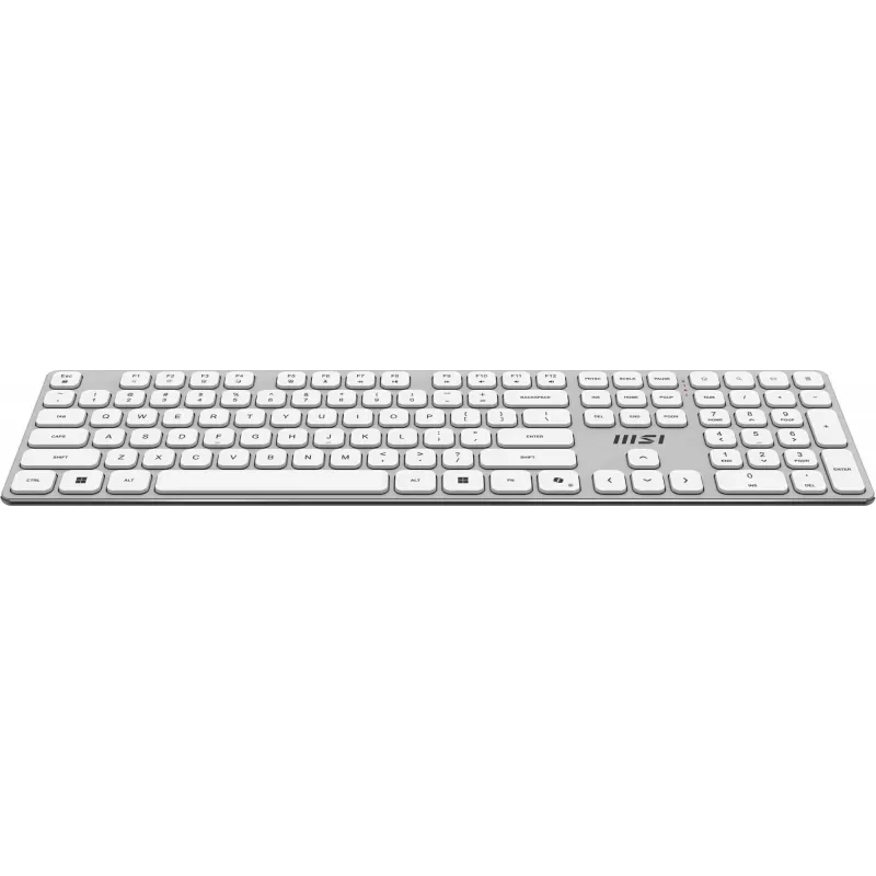 MSI FORGE K210 W COMBO WHITE US klaviatūra ir pelė belaidžiai namams ir biurui USB QWERTY US