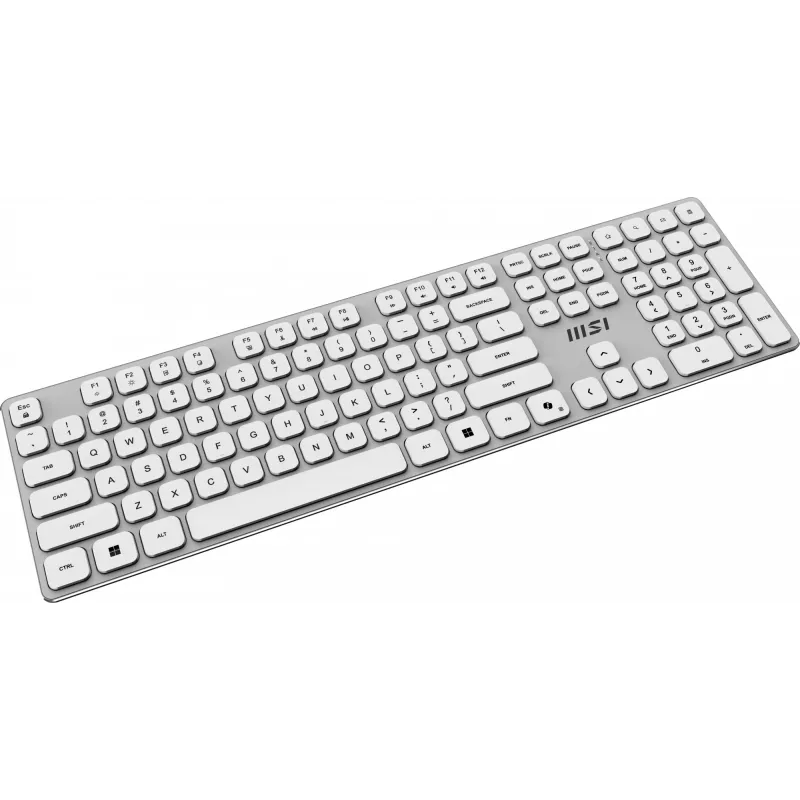 MSI FORGE K210 W COMBO WHITE US klaviatūra ir pelė belaidžiai namams ir biurui USB QWERTY US