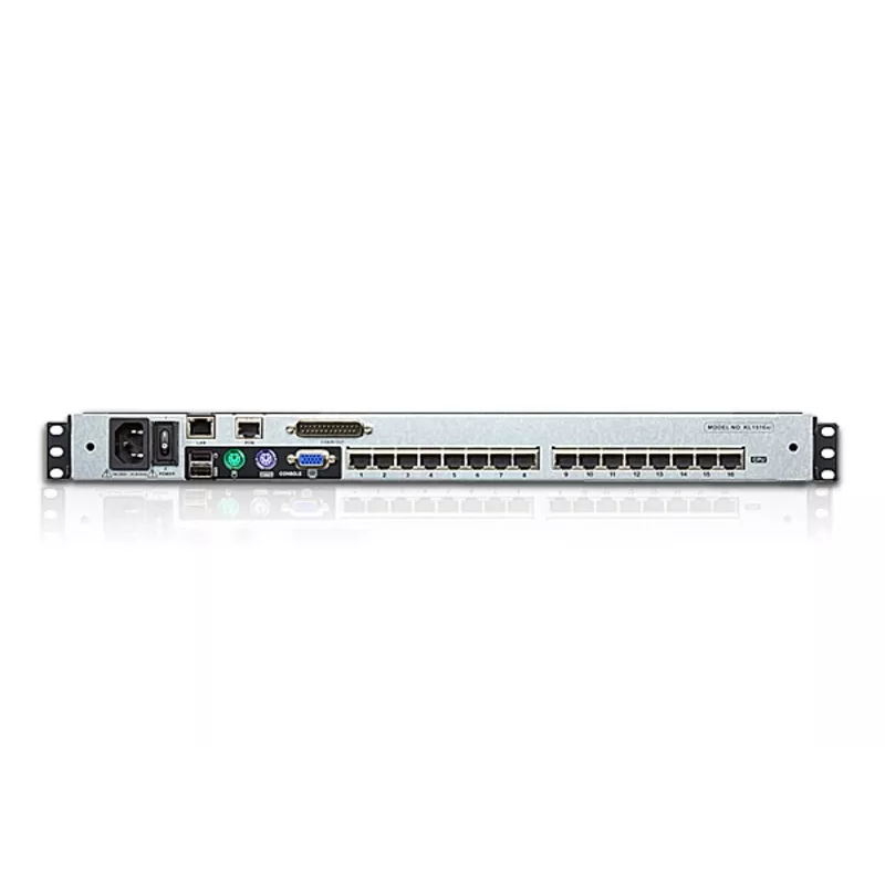 KVM jungiklis ATEN KL1516AIM-AXA-AG, 1U, 17 inch LCD, dvigubas bėgis, juodas