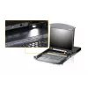 KVM jungiklis ATEN KL1516AIM-AXA-AG, 1U, 17 inch LCD, dvigubas bėgis, juodas
