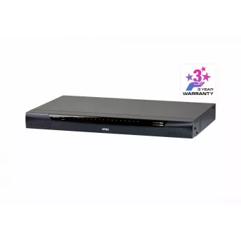 ATEN 16 prievadų 2 magistralės CAT5e/6 KVM per IP jungiklis su LUC (nešiojamojo kompiuterio USB konsolė), garsu ir virtualios laikmenos palaikymu