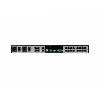 ATEN 16 prievadų 2 magistralės CAT5e/6 KVM per IP jungiklis su LUC (nešiojamojo kompiuterio USB konsolė), garsu ir virtualios laikmenos palaikymu