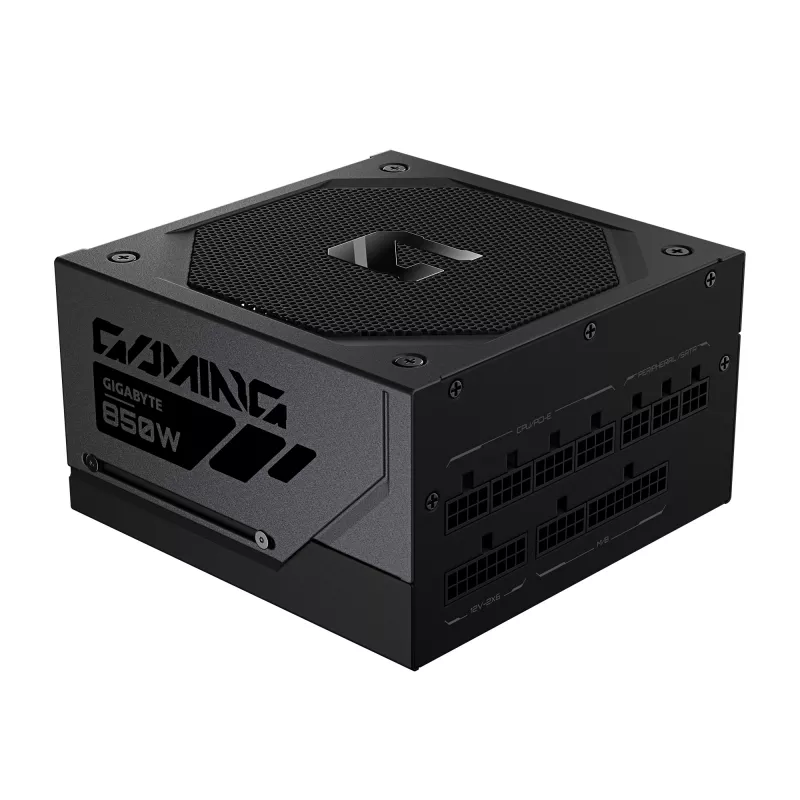 GIGABYTE GAMING 850GM PG5 maitinimo blokas – PCIe 5.1, 80 PLUS Gold, visiškai modulinis, 135 mm ventiliatorius, ATX 3.1 suderinamas, EU kištukas