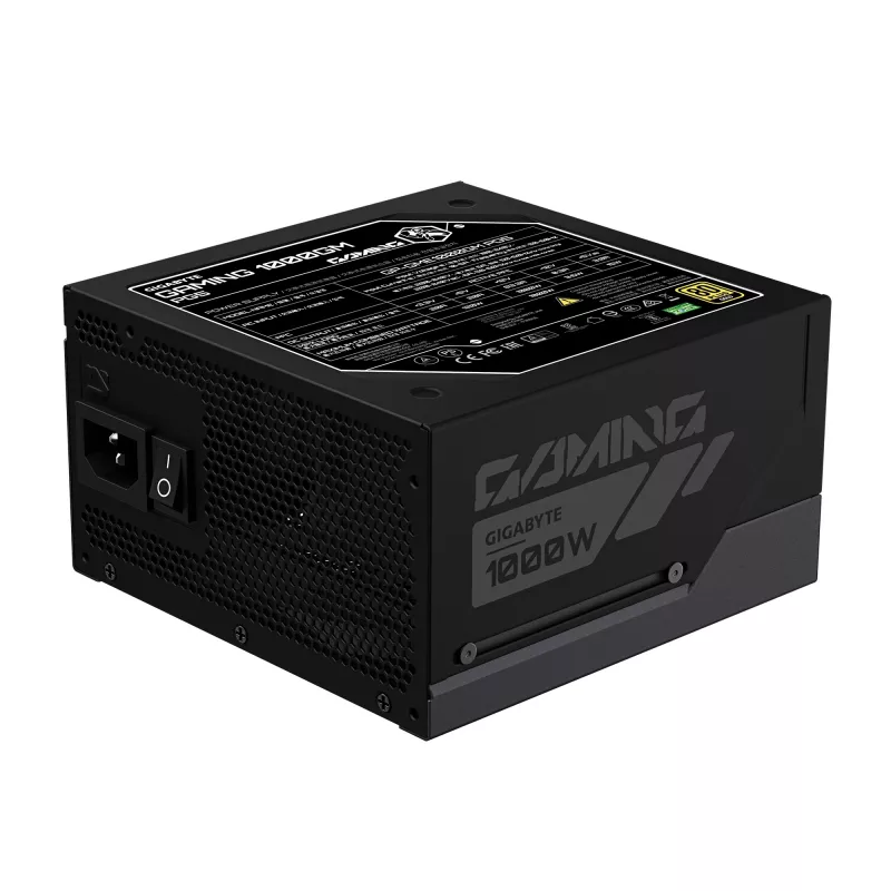GIGABYTE GAMING 1000GM PG5 maitinimo blokas – PCIe 5.1, 80 PLUS Gold, pilnai modulinis, 135 mm ventiliatorius, ATX 3.1, EU kištukas