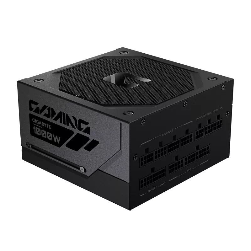 GIGABYTE GAMING 1000GM PG5 maitinimo blokas – PCIe 5.1, 80 PLUS Gold, pilnai modulinis, 135 mm ventiliatorius, ATX 3.1, EU kištukas