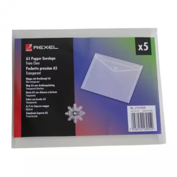 Rexel Ice Popper portfelis kraštovaizdžio A5 skaidrus (5 vnt.)