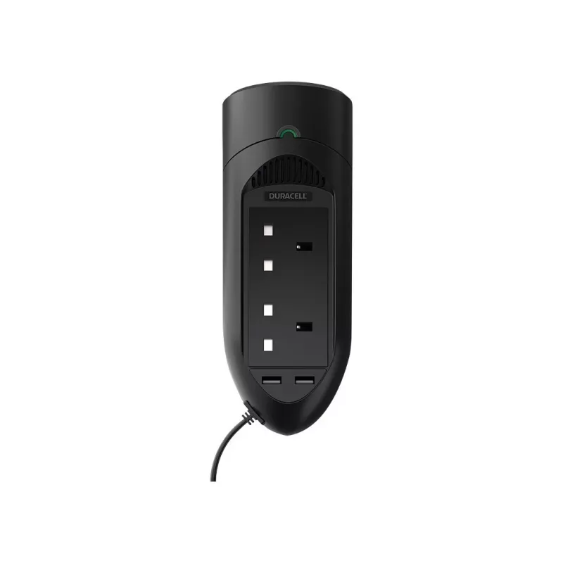 Duracell 175W keitiklis su dviem UK kištukiniais lizdais ir USB prievadais, 12V