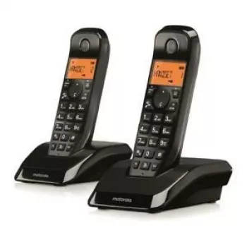 Motorola S12 Duo DECT belaidis telefonas su skambučio ID, juodas