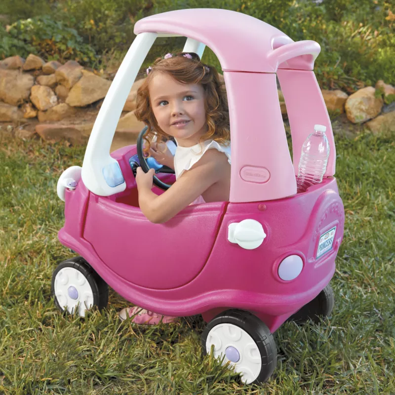 Little Tikes Cozy Coupe Princess vaikiškas automobilėlis, nuo 1,5 m., 4 ratai, plastikas, mėlyna, rožinė, balta