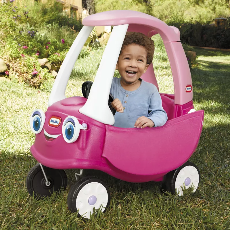 Little Tikes Cozy Coupe Princess vaikiškas automobilėlis, nuo 1,5 m., 4 ratai, plastikas, mėlyna, rožinė, balta
