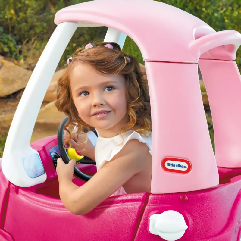 Little Tikes Cozy Coupe Princess vaikiškas automobilėlis, nuo 1,5 m., 4 ratai, plastikas, mėlyna, rožinė, balta