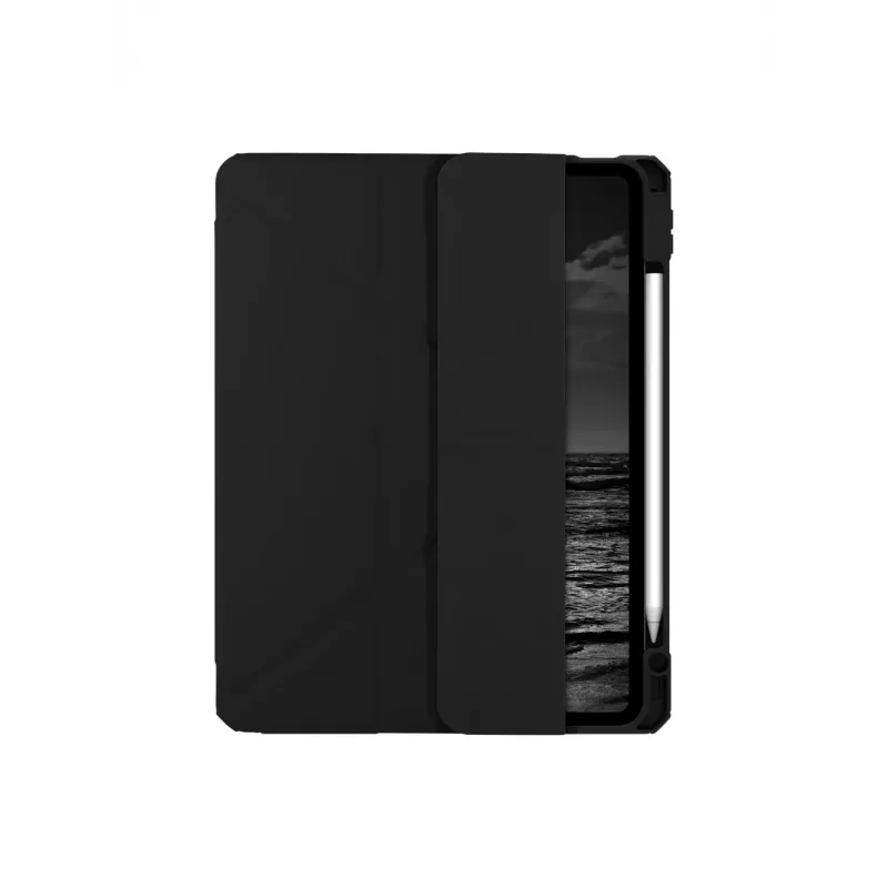 d bramante LOIAICBL6825 atverčiamas dėklas Apple iPad Air 11 colių (27,9 cm) — tinka M3/M2/5/4 kartai, stovo režimas, 220 g